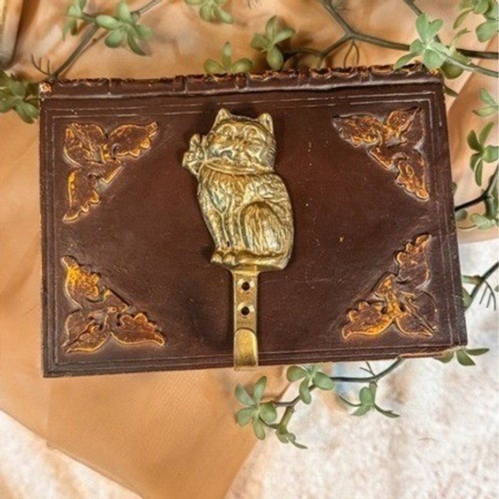 Brass Cat Wall Mounted Hook